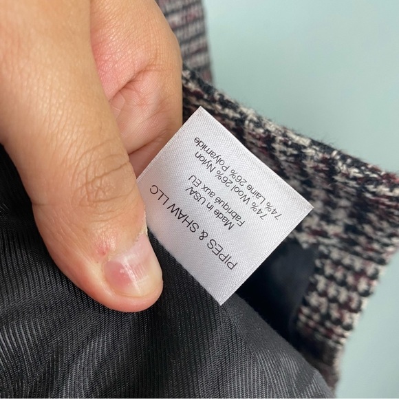 Veronica Beard Wool Blend Plaid Dickey Jacket Blazer Red Black Sz 4 - Picture 3 of 6